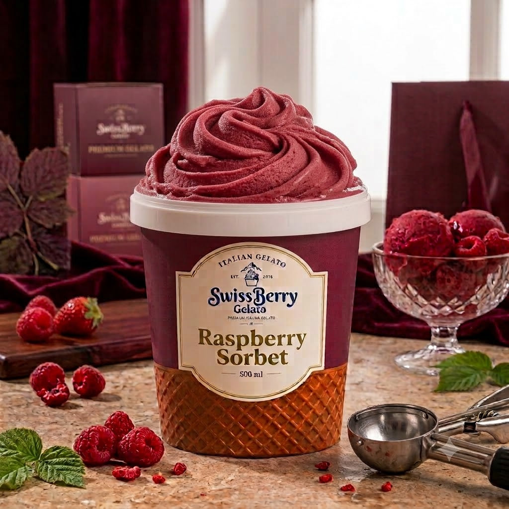 Raspberry Sorbet | Vegan Fruit Sorbet