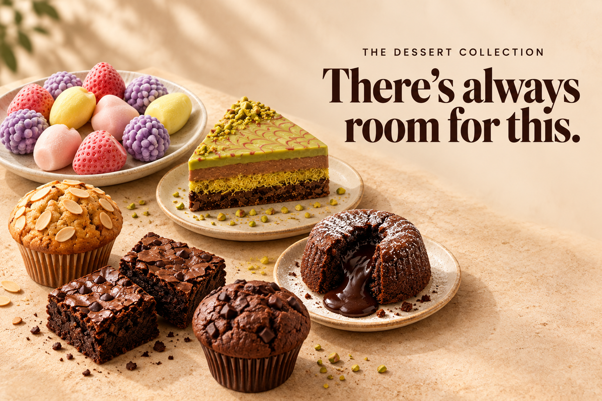 Swissberry Dessert assortment banner concept